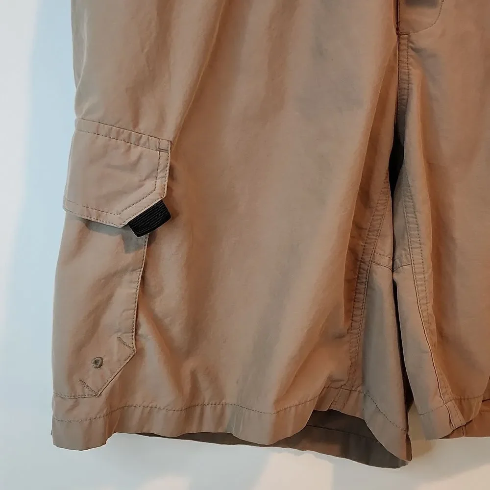 Columbia Packable Cargo Swim Trunks Shorts Lined Brown Men's Sz XL EUC VERY NICE